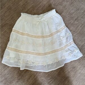 Zara girls white skirt